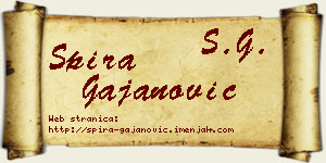 Spira Gajanović vizit kartica